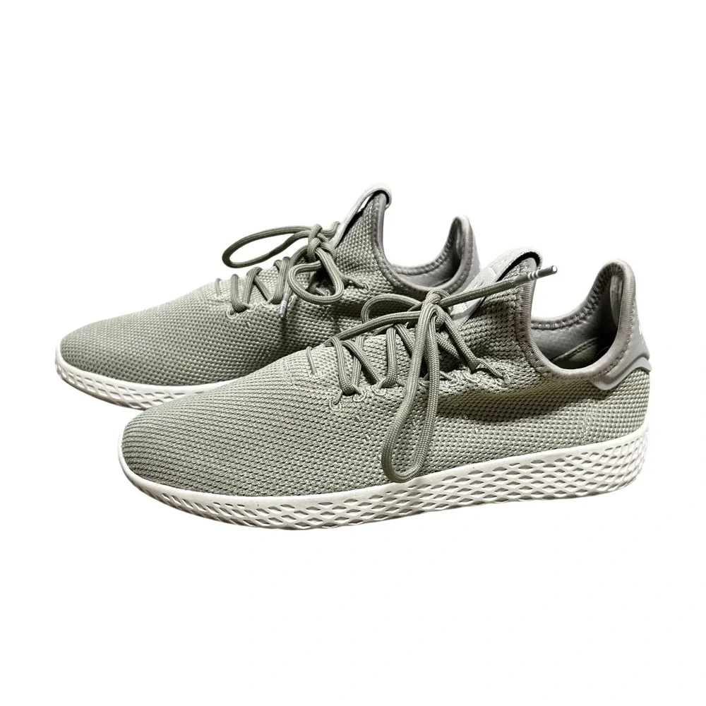 Adidas Pharrell Williams Tennis Hu Olive Green Mens 6.5 CQ2298 Sneakers